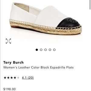 Tory Burch Color block leather espadrille flats